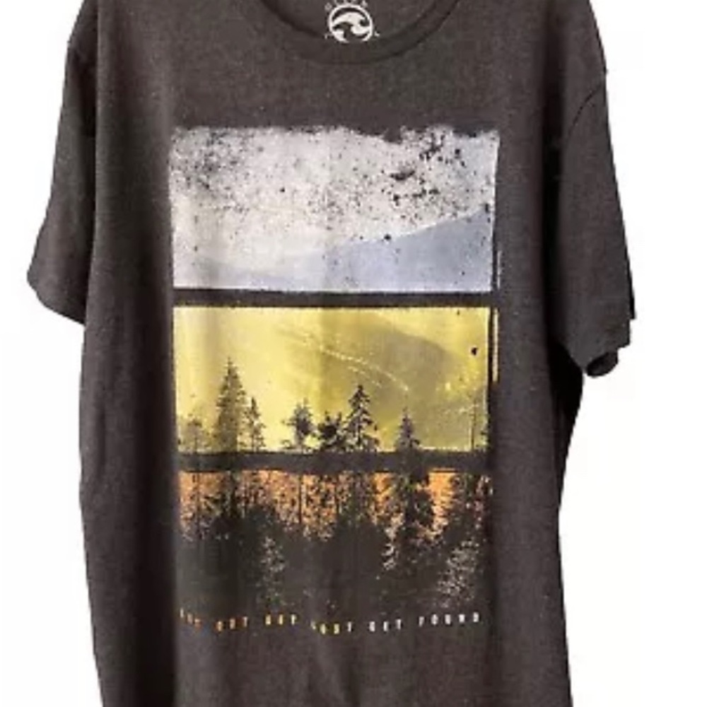 Ocean Current Black Flex Short Sleeve Nature Graphic Tee
